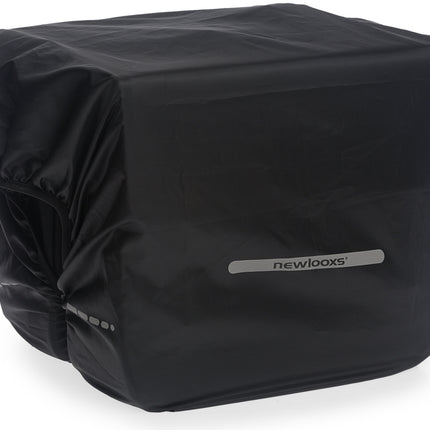 Regenhoes New Looxs voor dubbele tassen 40cm x 97cm met reflectie - zwart - afbeelding 3