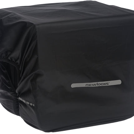 Regenhoes New Looxs voor dubbele tassen 40cm x 97cm met reflectie - zwart
