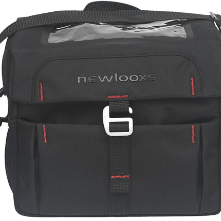 Stuurtas New Looxs Vigo Handlebar bag Klickfix 8,5 liter 26 x 15 x 22 cm - zwart