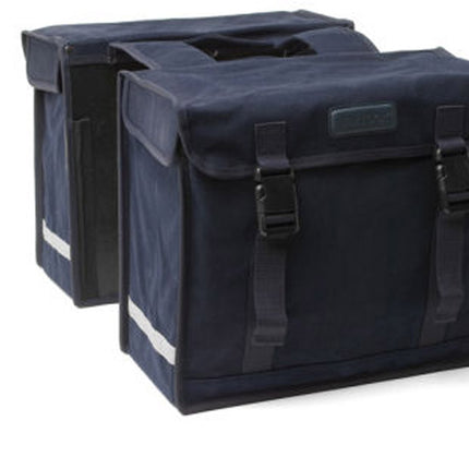 Dubbele fietstas New Looxs Canvas de Luxe 46 liter 39 x 33 x 18 cm (2x)  - zwart