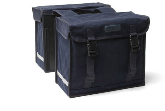 Dubbele fietstas New Looxs Canvas de Luxe 46 liter 39 x 33 x 18 cm (2x)  - zwart