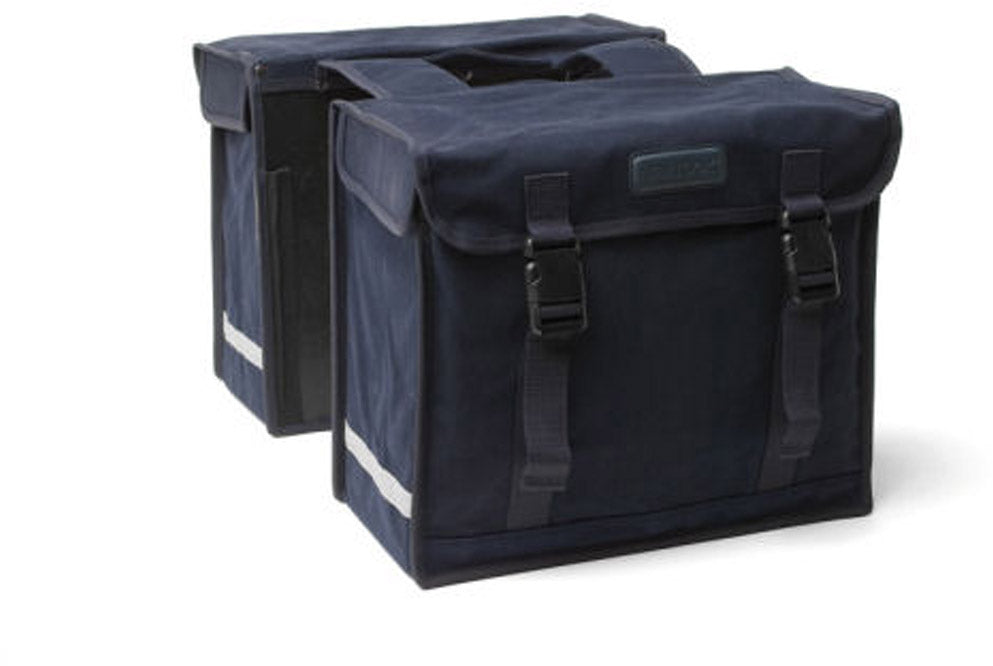 Dubbele fietstas New Looxs Canvas de Luxe 46 liter 39 x 33 x 18 cm (2x)  - zwart