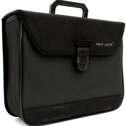Fietstas New Looxs Single pannierbag 1 lock - 10 liter 33 x 27 x 11 cm - zwart