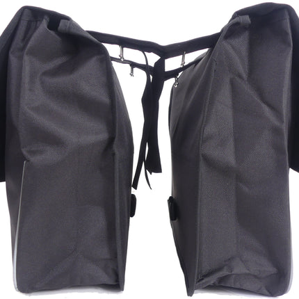 Dubbele fietstas Edge Basic Shopper 26 liter 33 x 36 x 12cm (2x) - zwart