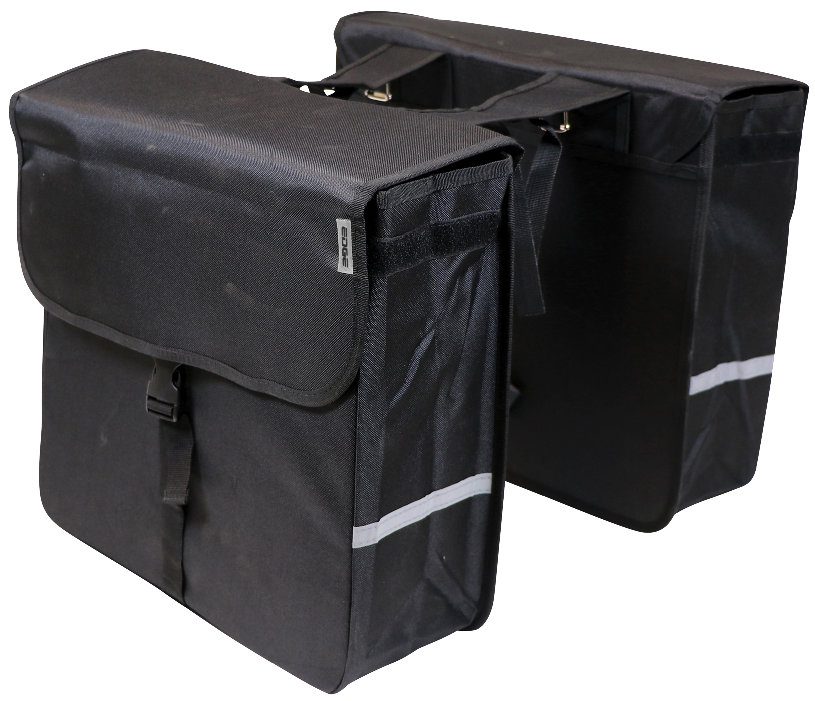 Dubbele fietstas Edge Luxe Shopper 40 liter 38 x 40 x 14cm (2x) - zwart