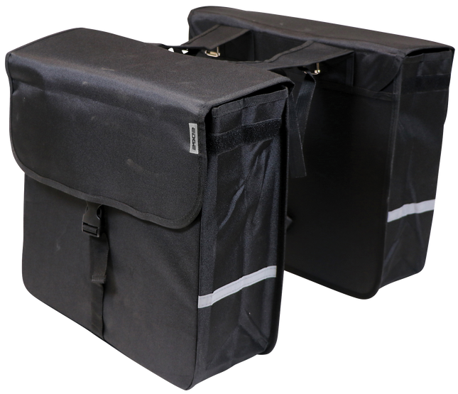Dubbele fietstas Edge Luxe Shopper 40 liter 38 x 40 x 14cm (2x) - zwart