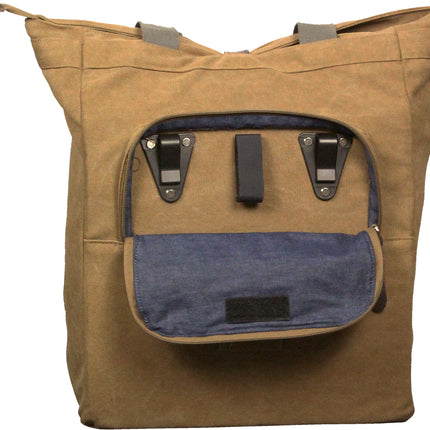 Fietstas Greenlands Canvas Shopper 20 liter 42 x 34 x 14 cm - camel bruin