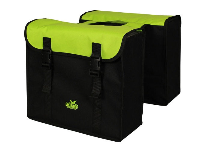 Dubbele fietstas Greenlands 34 liter 37 x 33 x 14cm (2x)  - zwart / zwart
