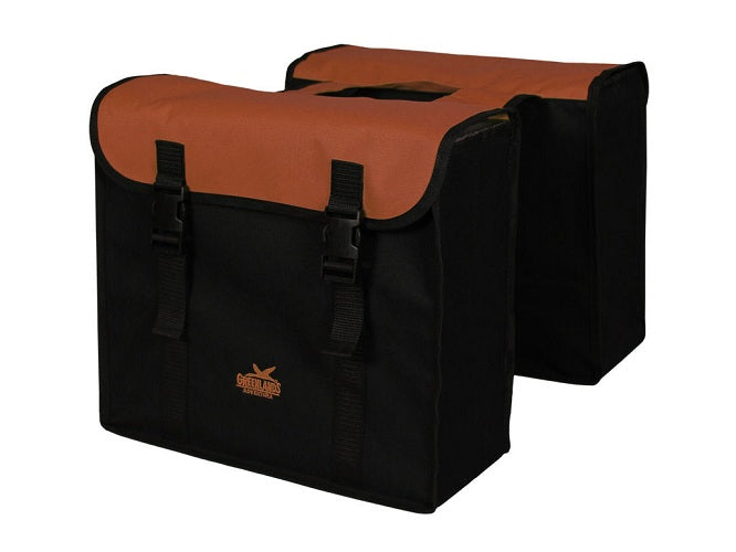 Dubbele fietstas Greenlands 34 liter 37 x 33 x 14cm (2x)  - zwart / zwart