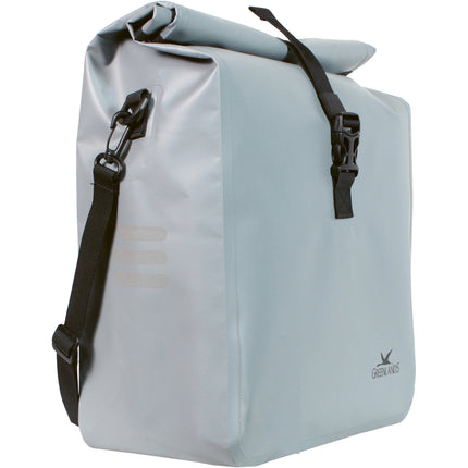 Enkele fietstas Greenlands Urban Style waterproof 1 -18 liter  27 x 49 x 14 cm  - licht grijs - afbeelding 3
