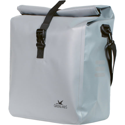 Greenlands Urban Style single pannier, waterproof, 1-18 liter, 27 x 49 x 14 cm, light gray