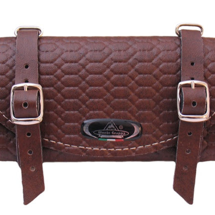 Zadeltas Monte Grappa 'British' leer - dark brown