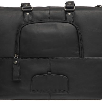 Fietstas New Looxs Verla 21 liter 34 x 18 x 44cm - gemaakt van luxe leer - zwart - afbeelding 2