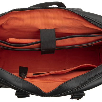 Fietstas New Looxs Verla 21 liter 34 x 18 x 44cm - gemaakt van luxe leer - zwart - afbeelding 3