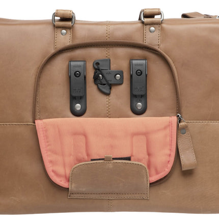 Fietstas New Looxs Verla 21 liter 34 x 18 x 44cm - gemaakt van luxe leer - cognac - afbeelding 3
