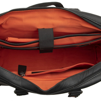 Fietstas New Looxs Verla 21 liter 34 x 18 x 44cm - gemaakt van luxe leer - cognac - afbeelding 4