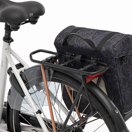 Fietstas New Looxs Alba Single Bamboo 21 liter 37 x 17 x 37cm - zwart