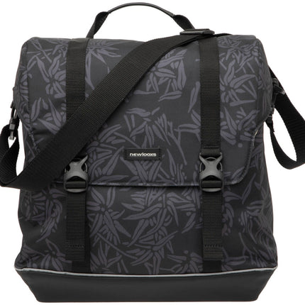 Fietstas New Looxs Alba Single Bamboo 21 liter 37 x 17 x 37cm - zwart