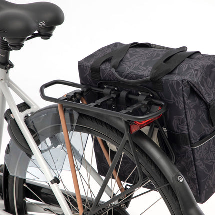 Fietstas New Looxs Camella Bamboo 24,5 liter 36 x 19 x 36 cm - zwart