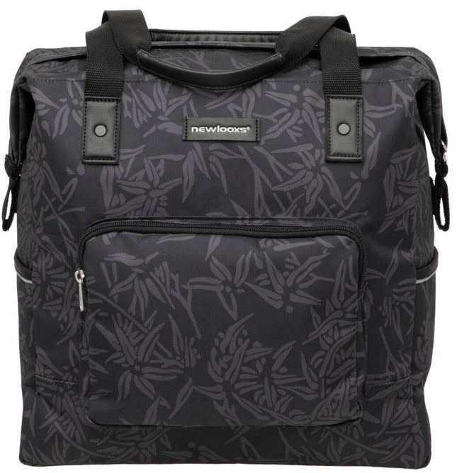 Fietstas New Looxs Camella Bamboo 24,5 liter 36 x 19 x 36 cm - zwart