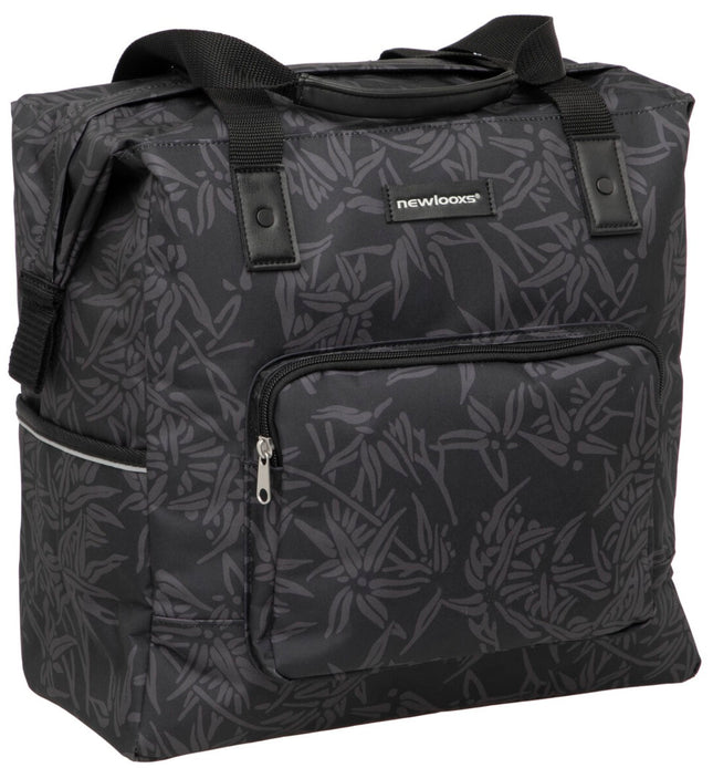 Fietstas New Looxs Camella Bamboo 24,5 liter 36 x 19 x 36 cm - zwart
