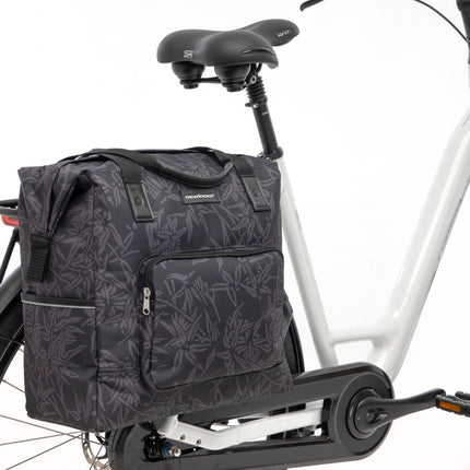 Fietstas New Looxs Camella Bamboo 24,5 liter 36 x 19 x 36 cm - zwart