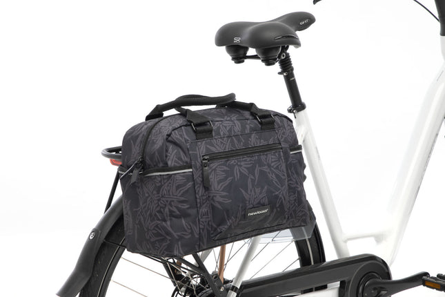 Fietsschoudertas New Looxs Bari Bamboo 13 liter 37 x 18 x 26 cm - zwart