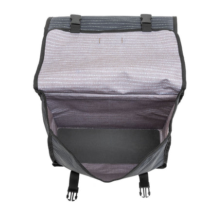 Dubbele fietstas New Looxs Fiori Double Nomi 30 liter 37 x 33 x 12,5 cm (x2) - zwart