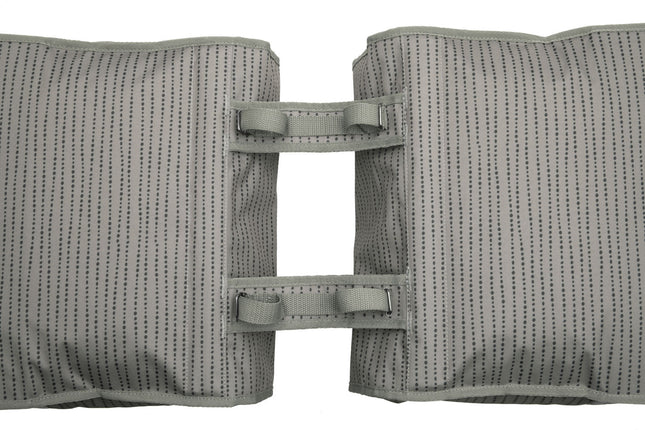 Dubbele fietstas New Looxs Fiori Double Nomi 30 liter 37 x 33 x 12,5 cm (x2) - grijs