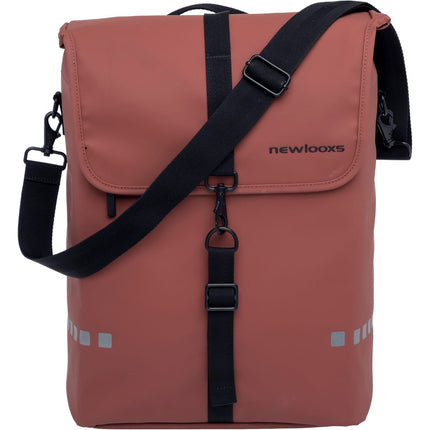Sacoche de vélo New Looxs Odense Single 17,5 litres 32 x 16 x 38 cm - rouille