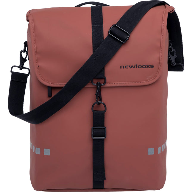 Fietstas New Looxs Odense Single 17,5 liter 32 x 16 x 38 cm - rust