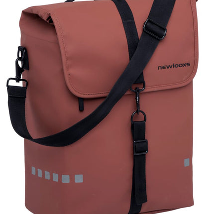 Fietstas New Looxs Odense Single 17,5 liter 32 x 16 x 38 cm - rust