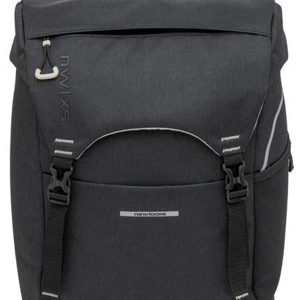 Dubbele fietstas New Looxs Sports Double Racktime 2.0 32 liter - 29 x 16 x 39 cm (x2) - zwart/grijs