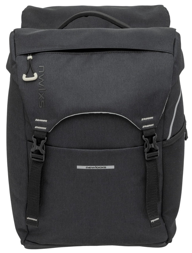 Dubbele fietstas New Looxs Sports Double Racktime 2.0 32 liter - 29 x 16 x 39 cm (x2) - zwart/grijs