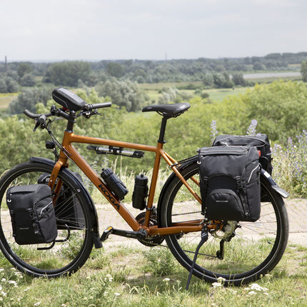 Dubbele fietstas New Looxs Sports Double Racktime 2.0 32 liter - 29 x 16 x 39 cm (x2) - zwart/grijs