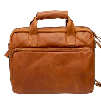New Looxs Cali 17-liter bike bag, 40 x 15 x 31 cm, made of luxurious leather, cognac