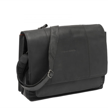 Fietstas New Looxs Fellini 18 liter 40 x 15 x 32 cm - gemaakt van luxe leder - zwart - afbeelding 2