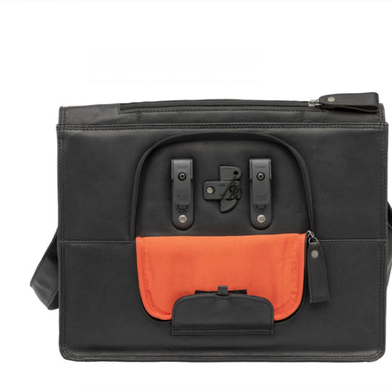 New Looxs Fellini 18-liter bike bag, 40 x 15 x 32 cm, made of luxurious leather, black