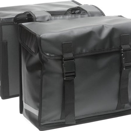Dubbele fietstas New Looxs Bisonyl 46 liter 39 x 18 x 33 cm (x2) - dull black