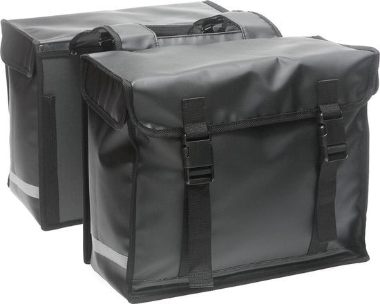 Dubbele fietstas New Looxs Bisonyl 46 liter 39 x 18 x 33 cm (x2) - dull black