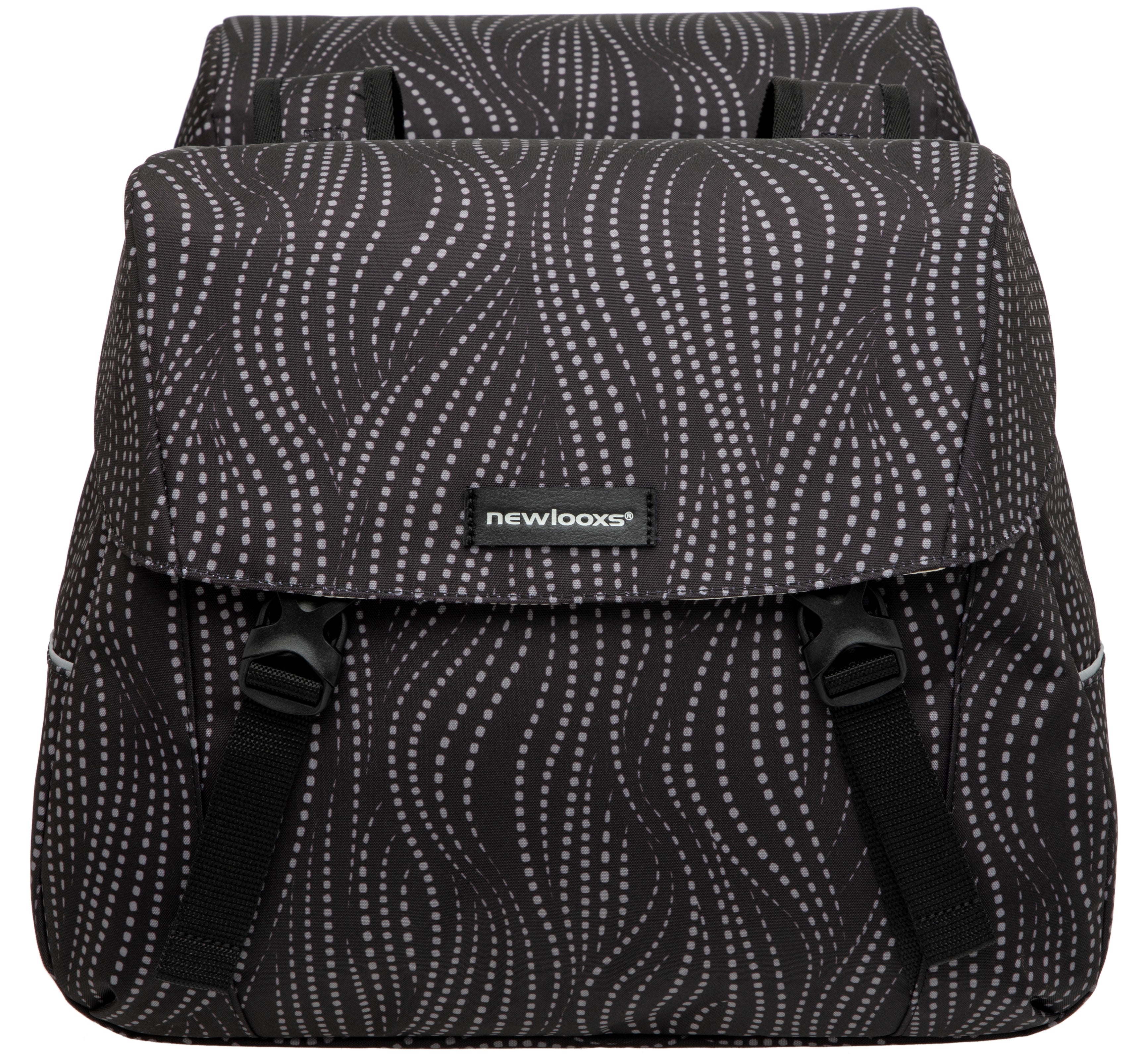 Dubbele fietstas New Looxs Joli Alma 37 liter - 38 x 18 x  30 cm (2x) - zwart