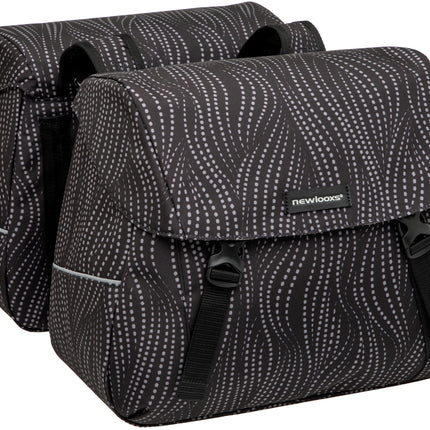 Dubbele fietstas New Looxs Joli Alma 37 liter - 38 x 18 x  30 cm (2x) - zwart