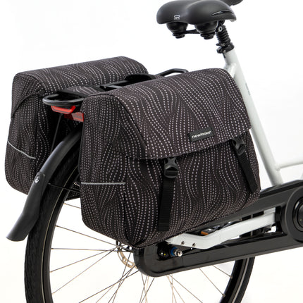 Dubbele fietstas New Looxs Joli Alma 37 liter - 38 x 18 x  30 cm (2x) - zwart - afbeelding 4