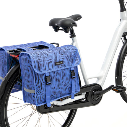 Dubbele fietstas New Looxs Fiori Alma 30 liter - 37 x 12,5 x 33 cm (x2) - blauw - afbeelding 4