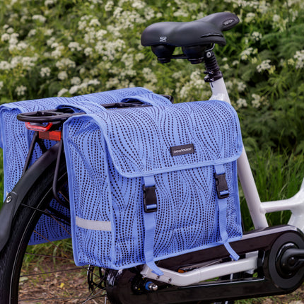 Dubbele fietstas New Looxs Fiori Alma 30 liter - 37 x 12,5 x 33 cm (x2) - blauw - afbeelding 6