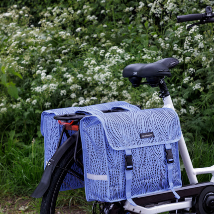 Dubbele fietstas New Looxs Fiori Alma 30 liter - 37 x 12,5 x 33 cm (x2) - blauw - afbeelding 7