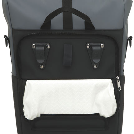 Fietsshopper New Looxs Nyborg 17 liter 30 x 17 x 37 cm - donkergrijs/zwart - afbeelding 3