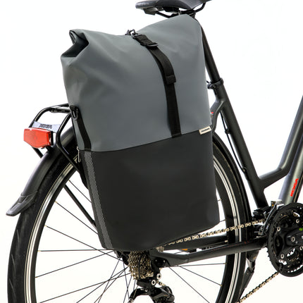 Fietsshopper New Looxs Nyborg 17 liter 30 x 17 x 37 cm - donkergrijs/zwart - afbeelding 4