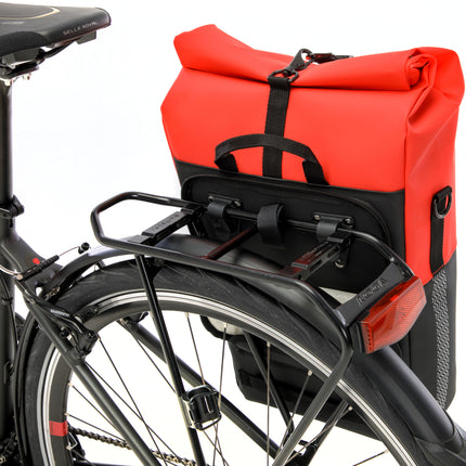 Fietsshopper New Looxs Nyborg 17 liter 30 x 17 x 37 cm - rood/zwart - afbeelding 4