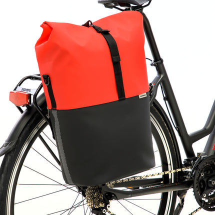 Fietsshopper New Looxs Nyborg 17 liter 30 x 17 x 37 cm - rood/zwart - afbeelding 5